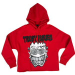 "Trust Issues" Cropped Hoodie - Red