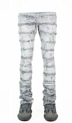 Claude Stacked Pants Grey at  Men's Clothing store